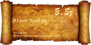 Black Szelim névjegykártya